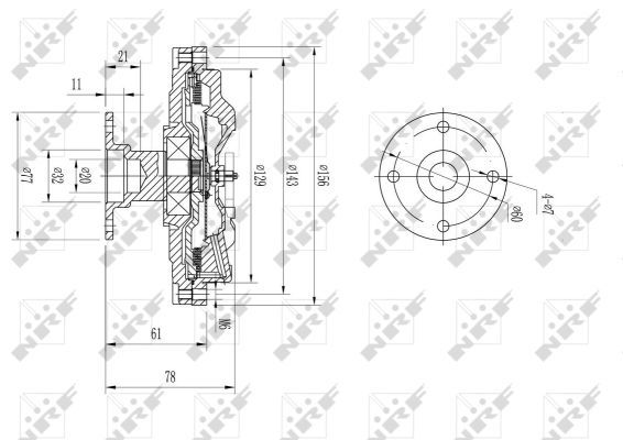 Kupplung, Kühlerlüfter NRF 49576 • NISSAN 2108222J00 • 2108222J01
