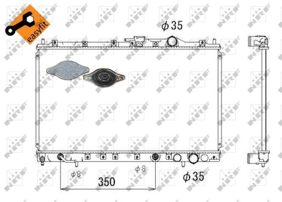 Kühler, Motorkühlung NRF 53304