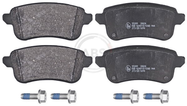 Bremsbelagsatz, Scheibenbremse Hinterachse ABS 35289