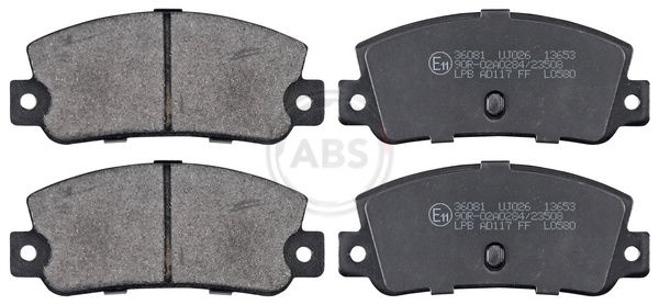 Bremsbelagsatz, Scheibenbremse Hinterachse ABS 36081