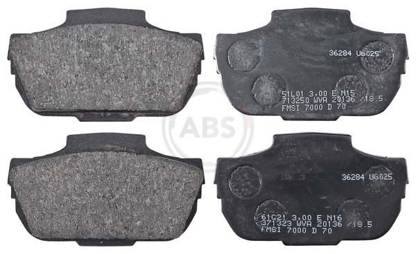 Bremsbelagsatz, Scheibenbremse Vorderachse ABS 36284