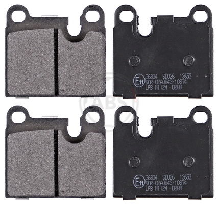 Bremsbelagsatz, Scheibenbremse Hinterachse ABS 36834