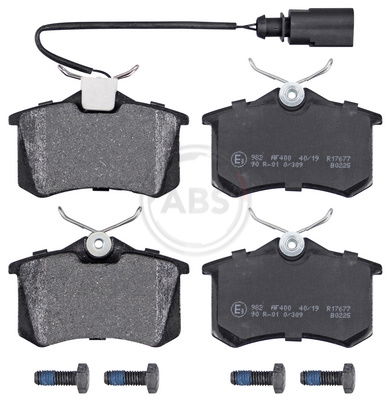 Bremsbelagsatz, Scheibenbremse Hinterachse ABS 37214