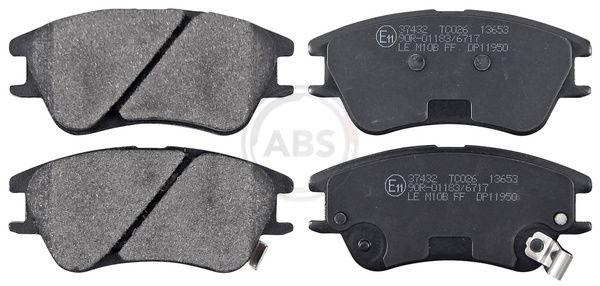 Bremsbelagsatz, Scheibenbremse Vorderachse ABS 37432
