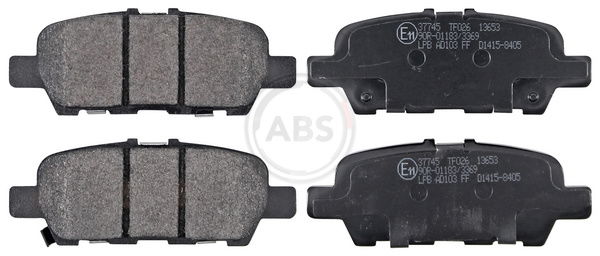 Bremsbelagsatz, Scheibenbremse Hinterachse ABS 37745