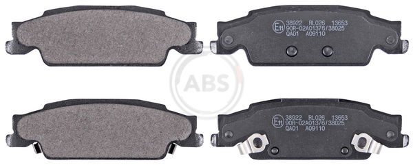 Bremsbelagsatz, Scheibenbremse Hinterachse ABS 38922