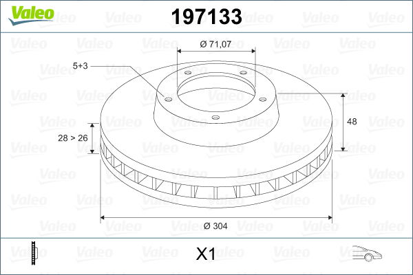 Bremsscheibe Vorderachse Valeo 197133