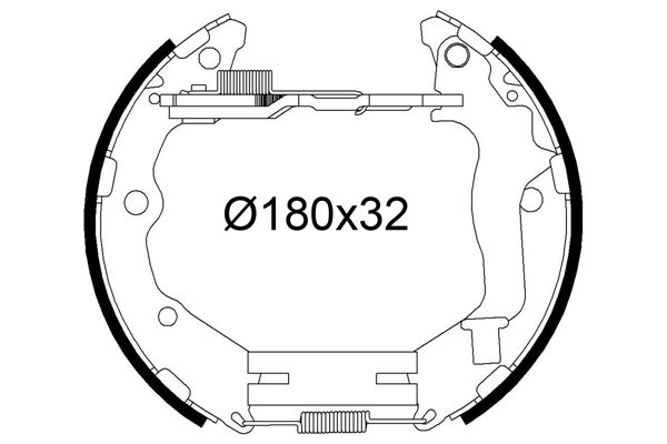 Bremsbackensatz Hinterachse Valeo 554923