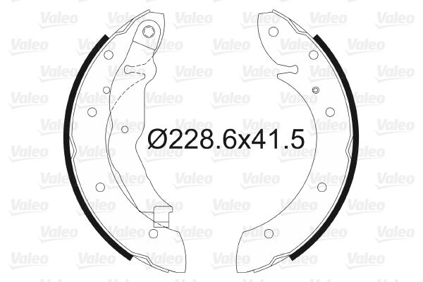 Bremsbackensatz Hinterachse Valeo 562551