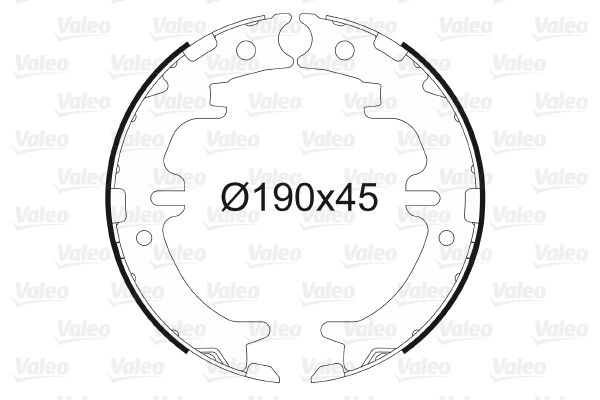 Bremsbackensatz, Feststellbremse Hinterachse Valeo 564015