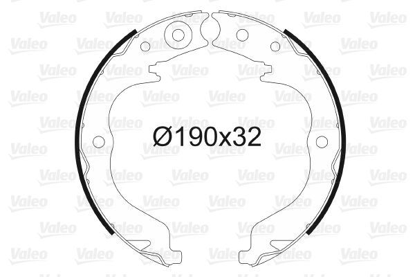 Bremsbackensatz, Feststellbremse Hinterachse Valeo 564151