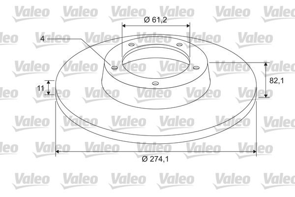 Bremsscheibe Hinterachse Valeo 675401