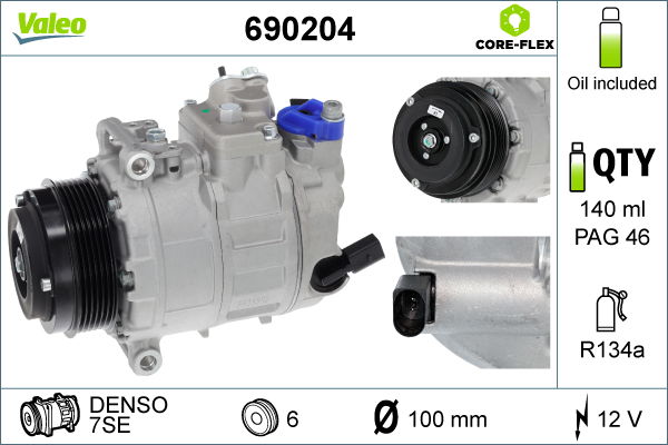 Kompressor, Klimaanlage Valeo 690204