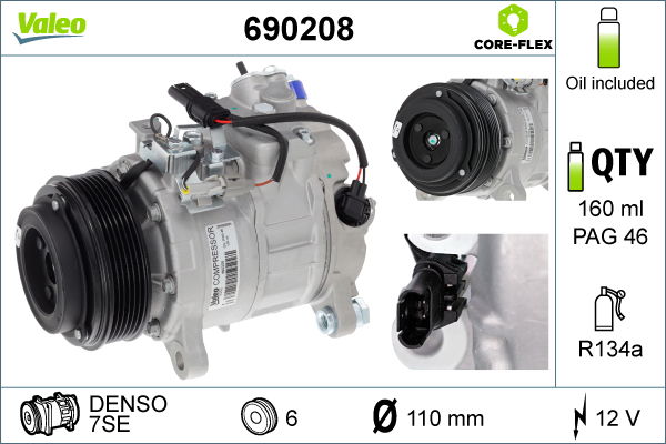 Kompressor, Klimaanlage Valeo 690208