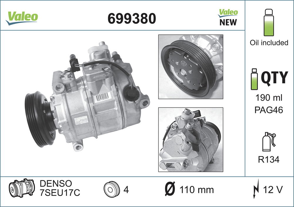 Kompressor, Klimaanlage Valeo 699380