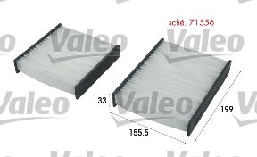 Filter, Innenraumluft Valeo 715556