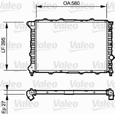 Kühler, Motorkühlung Valeo 732248