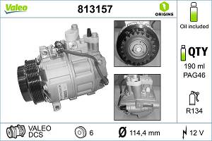 Kompressor, Klimaanlage Valeo 813157