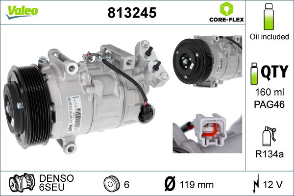 Kompressor, Klimaanlage Valeo 813245