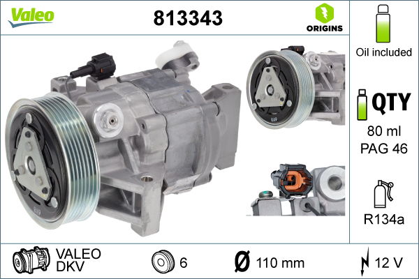 Valeo Kompressor, Klimaanlage  813343