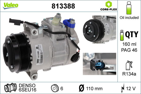 Valeo Kompressor, Klimaanlage  813388