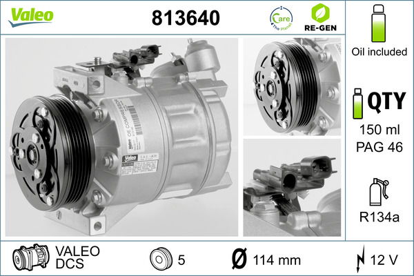 Kompressor, Klimaanlage Valeo 813640