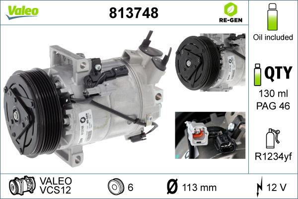 Kompressor, Klimaanlage Valeo 813748