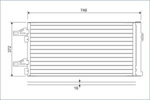 Kondensator, Klimaanlage Valeo 814085