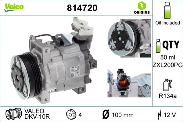 Kompressor, Klimaanlage Valeo 814720