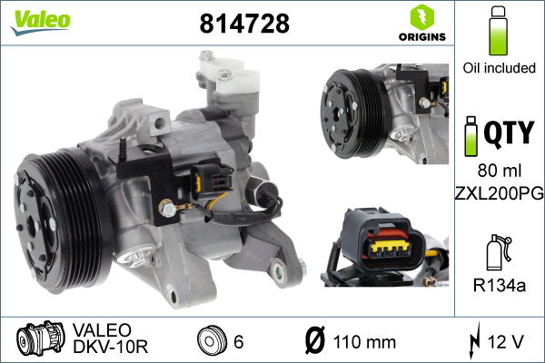 Valeo Kompressor, Klimaanlage  814728