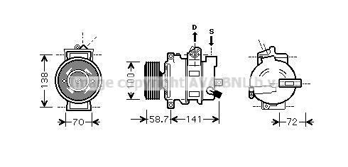 Kompressor, Klimaanlage AVA AIAK279