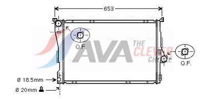 Kühler, Motorkühlung AVA BWA2205