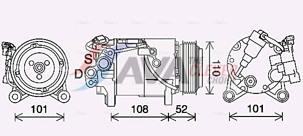 Kompressor, Klimaanlage AVA BWAK567