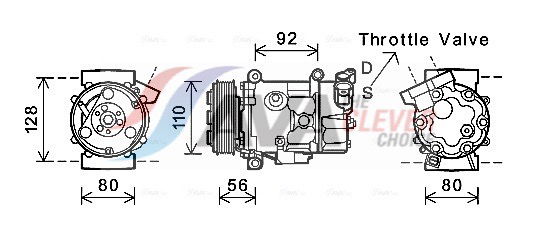 Kompressor, Klimaanlage AVA BWK416