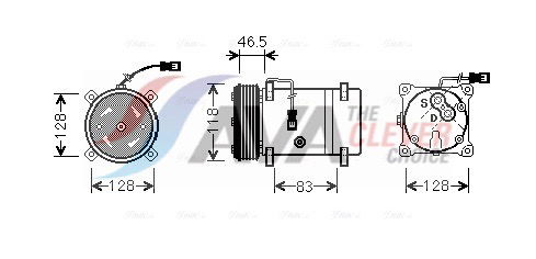 Kompressor, Klimaanlage AVA CNAK158