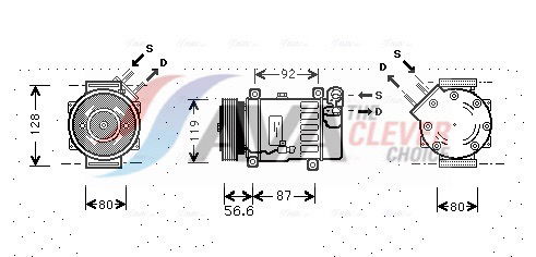 Kompressor, Klimaanlage AVA CNAK238