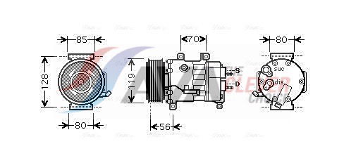 Kompressor, Klimaanlage AVA CNAK256