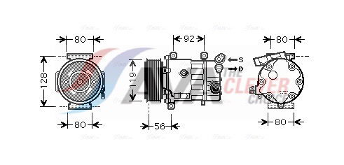 Kompressor, Klimaanlage AVA CNK255