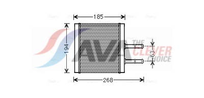 Wärmetauscher, Innenraumheizung AVA CTA6042
