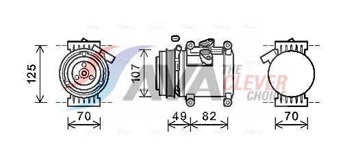 Kompressor, Klimaanlage AVA CTK039