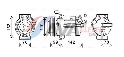 Kompressor, Klimaanlage AVA CTK063