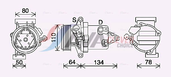 Kompressor, Klimaanlage AVA DNAK437