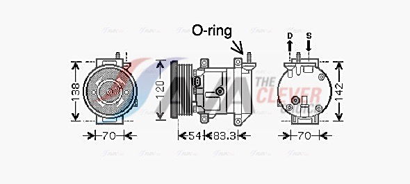Kompressor, Klimaanlage AVA DWAK071