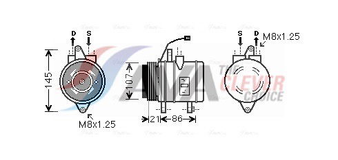 Kompressor, Klimaanlage AVA DWAK079