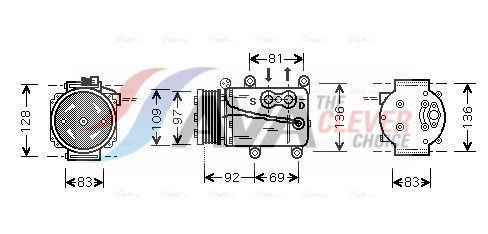 Kompressor, Klimaanlage AVA FDAK171