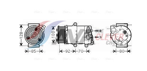 Kompressor, Klimaanlage AVA FDAK415