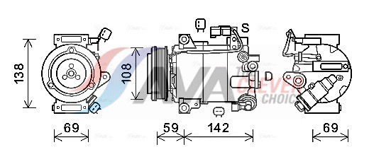 Kompressor, Klimaanlage AVA FDAK603