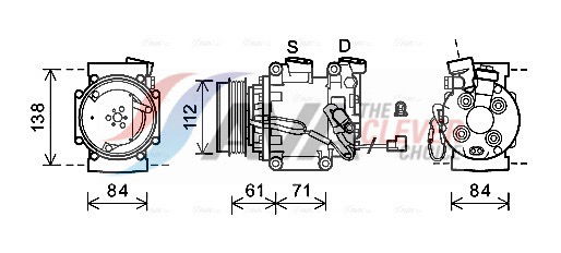 Kompressor, Klimaanlage AVA HDAK275