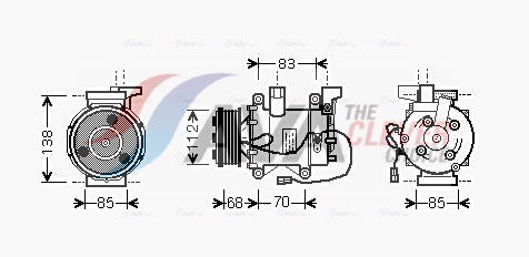 Kompressor, Klimaanlage AVA HDK207