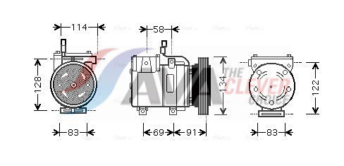 Kompressor, Klimaanlage AVA HYAK199